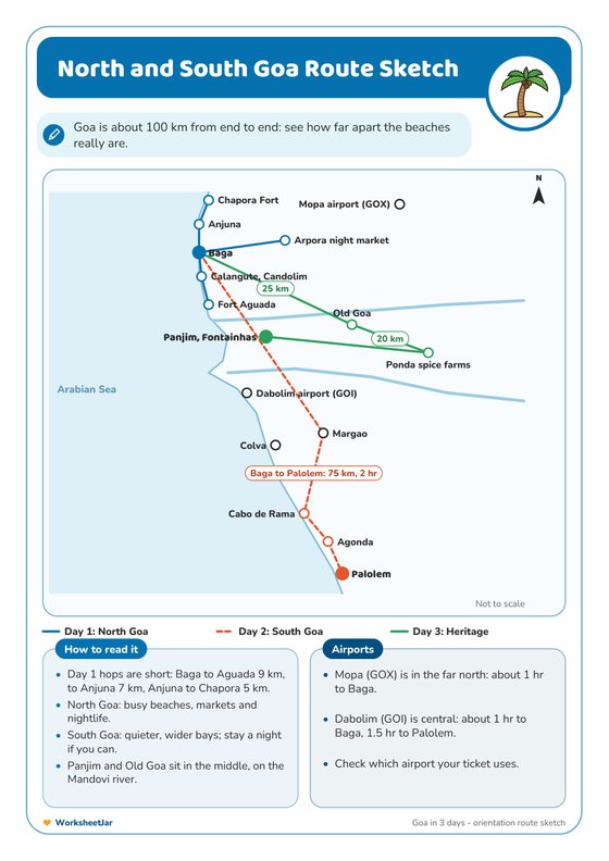 3 Days in Goa Itinerary Guide - inside page 1
