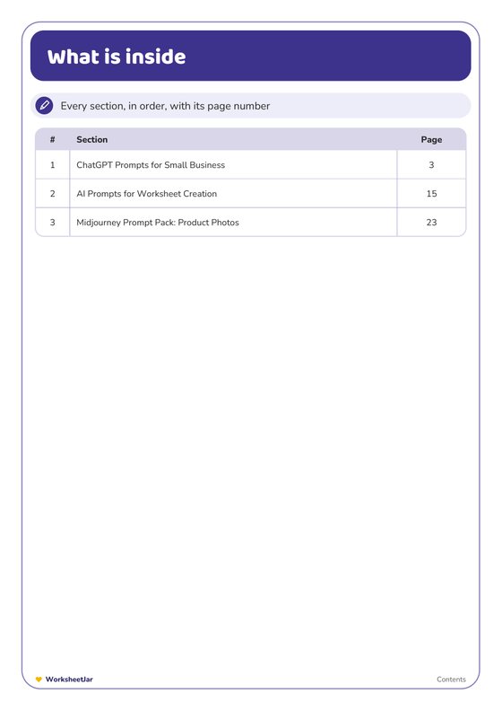 AI Prompt Pack Mega Bundle - inside page 1