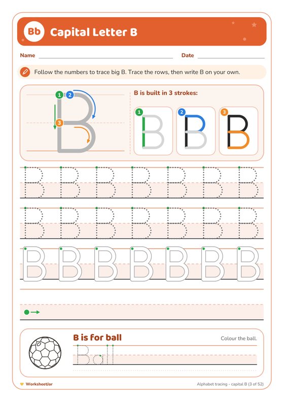 Alphabet Tracing Worksheets A to Z - inside page 3