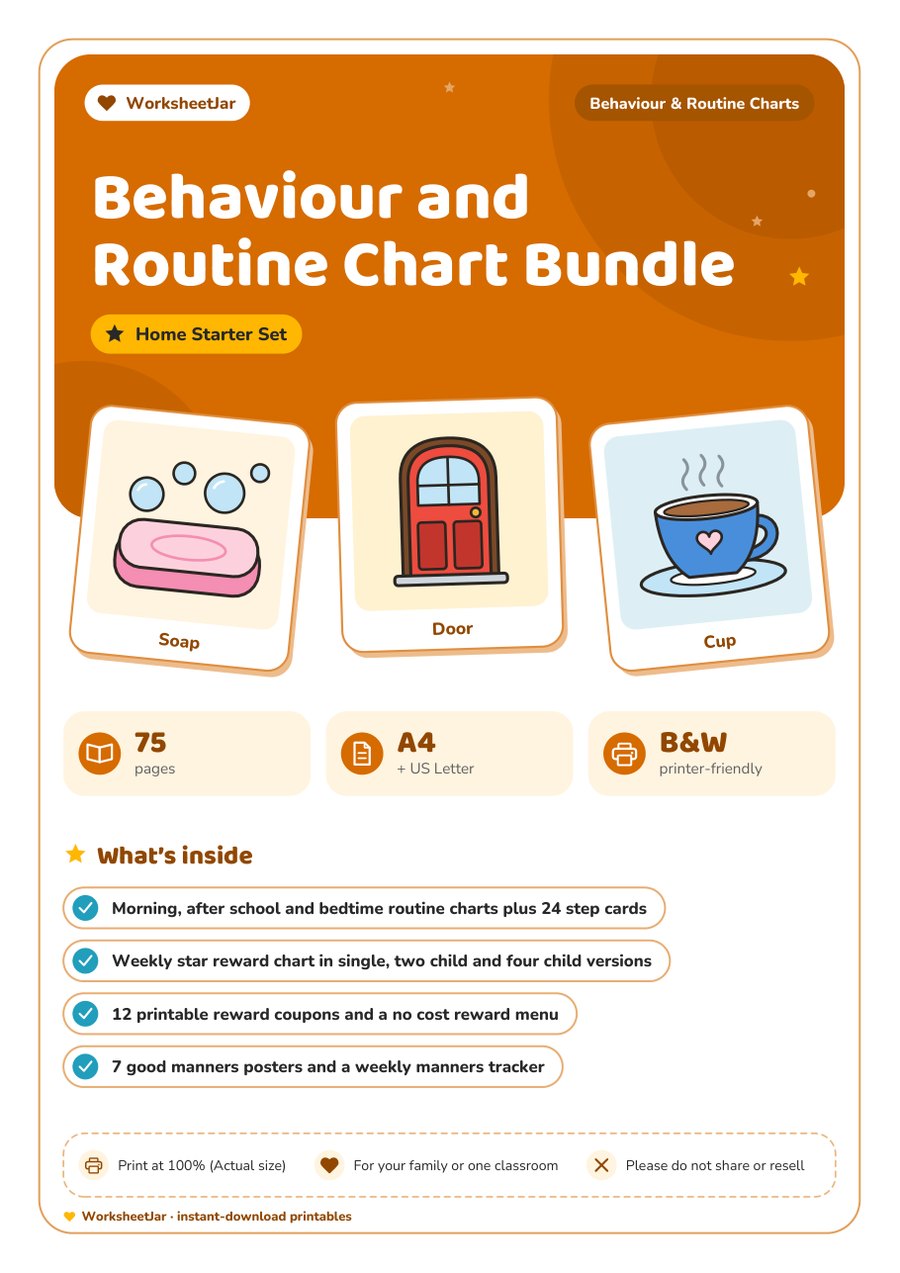 Behaviour and Routine Chart Bundle - cover