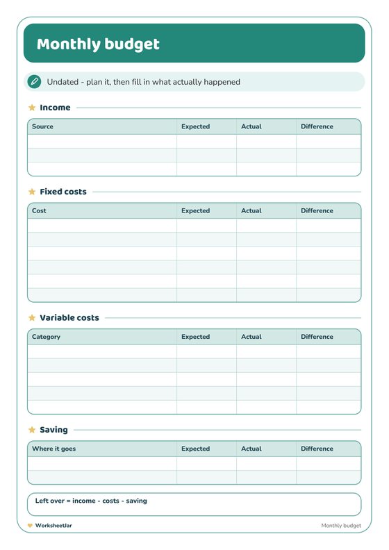 Budget and Debt Payoff Bundle - inside page 3
