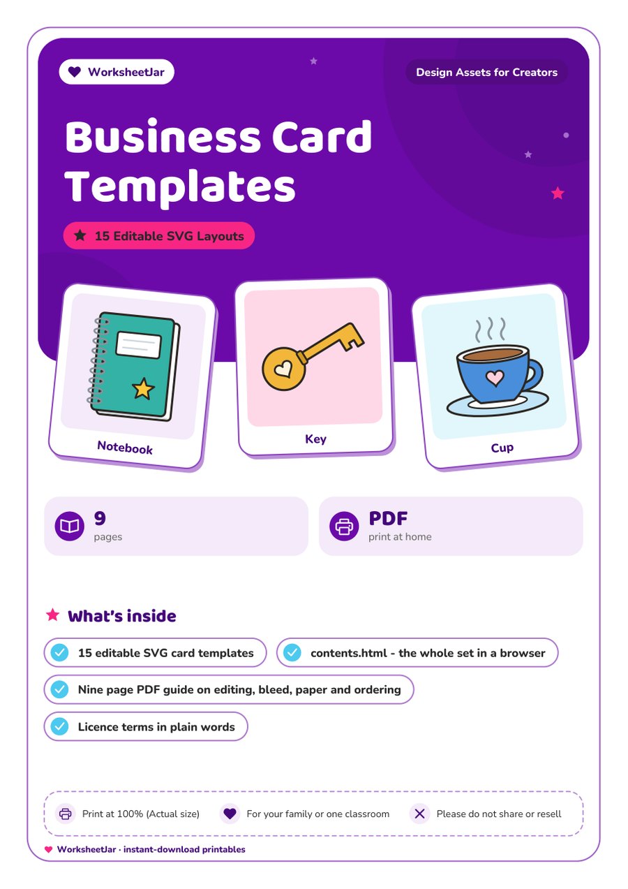 Business Card Templates - cover