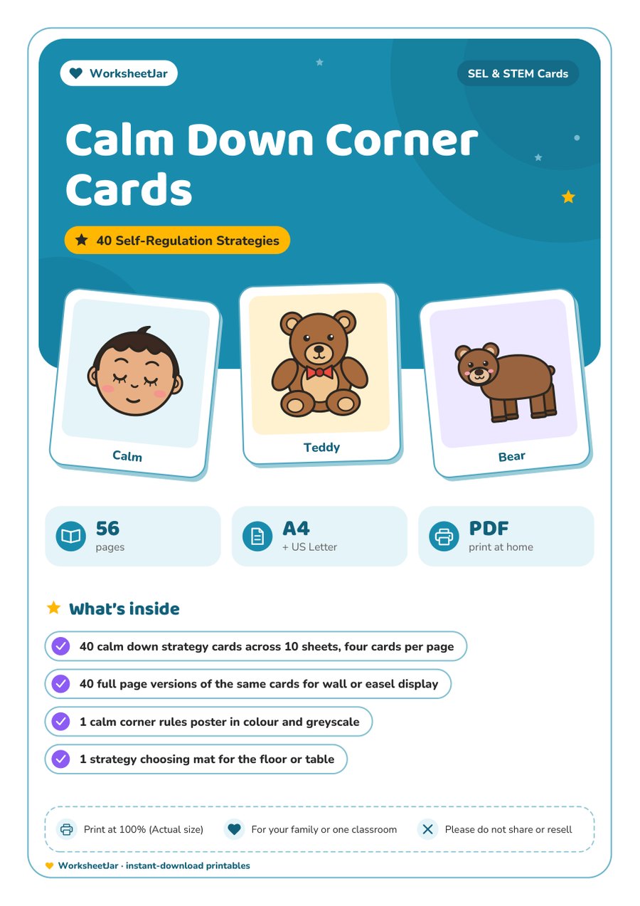 Calm Down Corner Cards - cover