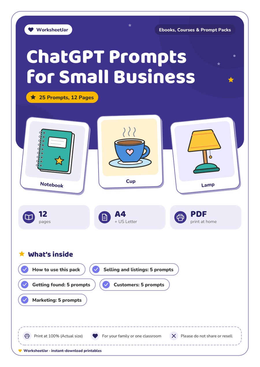 ChatGPT Prompts for Small Business - cover