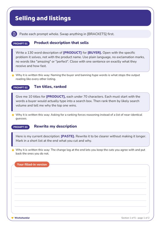 ChatGPT Prompts for Small Business - inside page 2