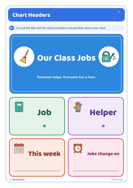 Classroom Job Chart - inside page 2