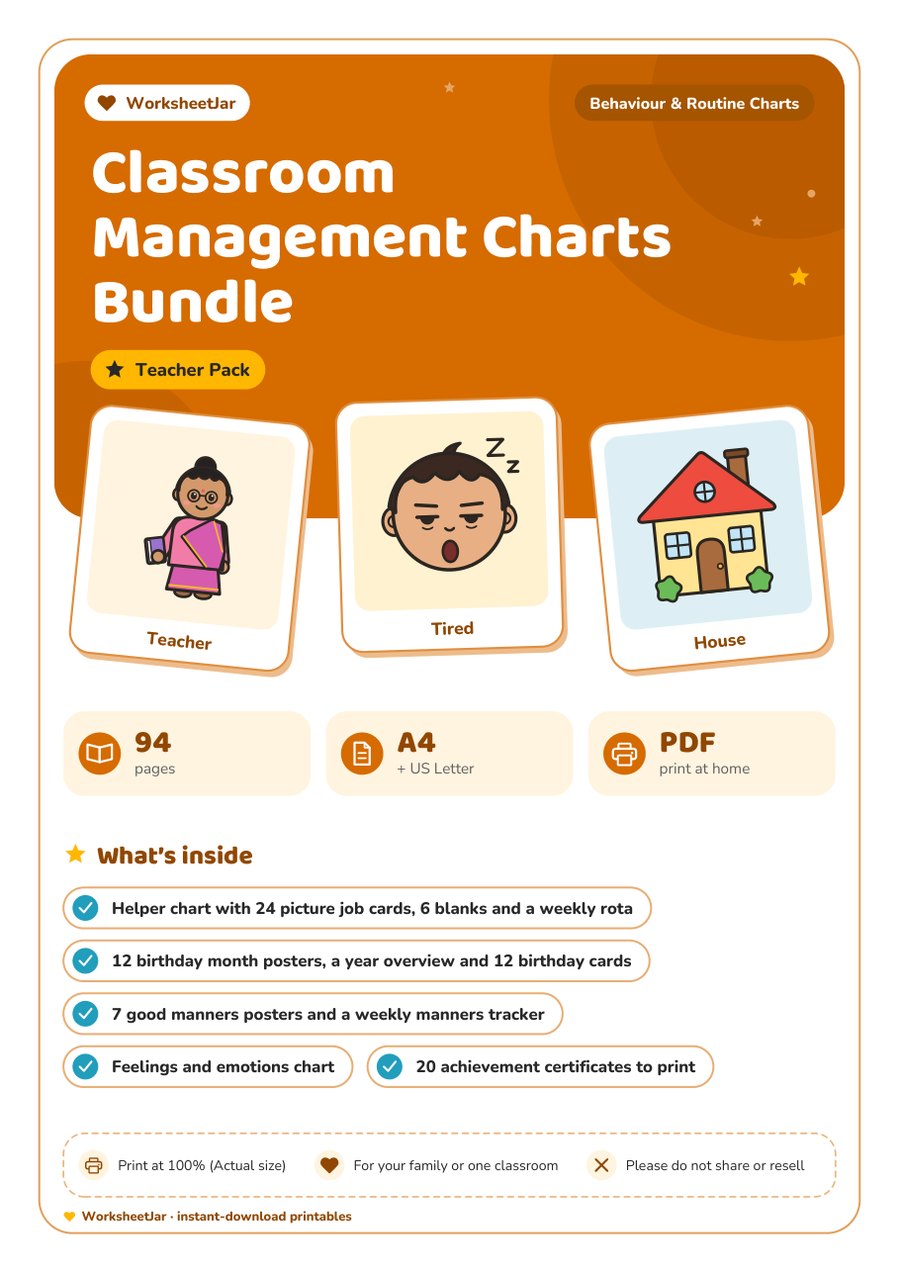 Classroom Management Charts Bundle - cover