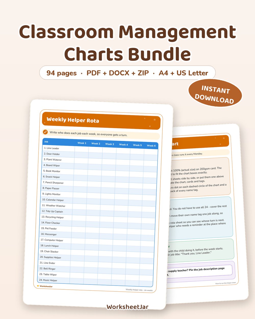 Classroom Management Charts Bundle | Teacher Pack - printable behaviour & routine charts PDF, page preview