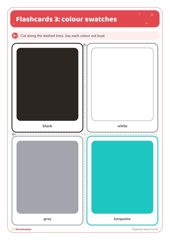Colour Recognition Flashcards - inside page 3