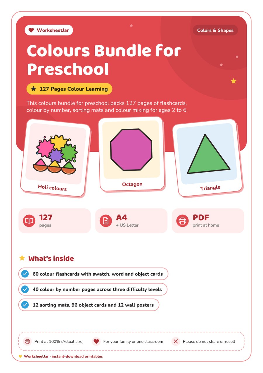 Colours Bundle for Preschool - cover