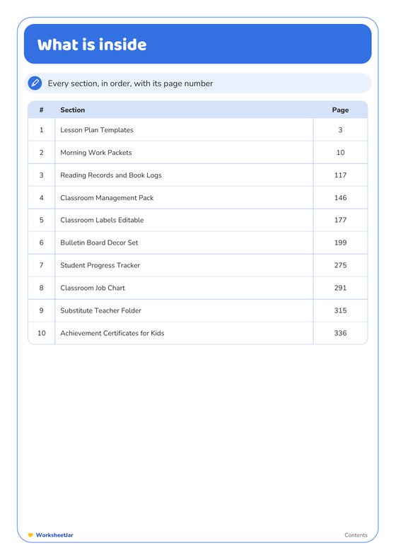 Complete Teacher Toolkit Bundle - inside page 1