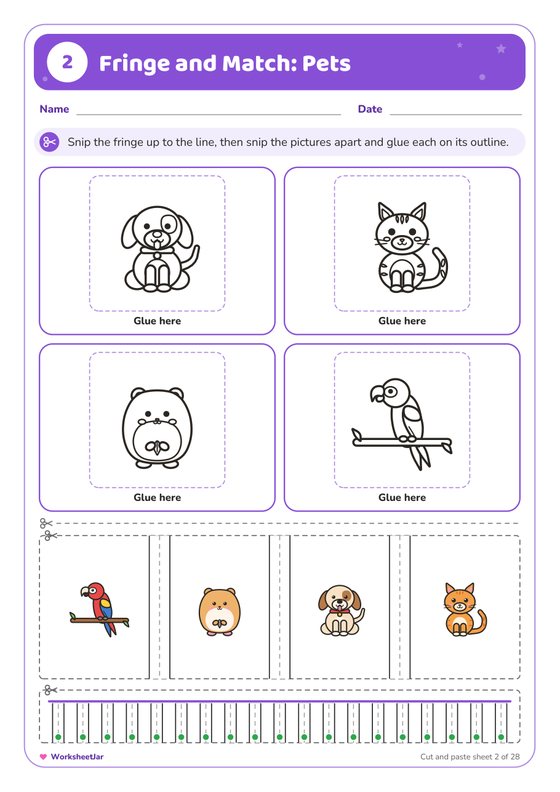 Cut and Paste Worksheets Preschool - inside page 2