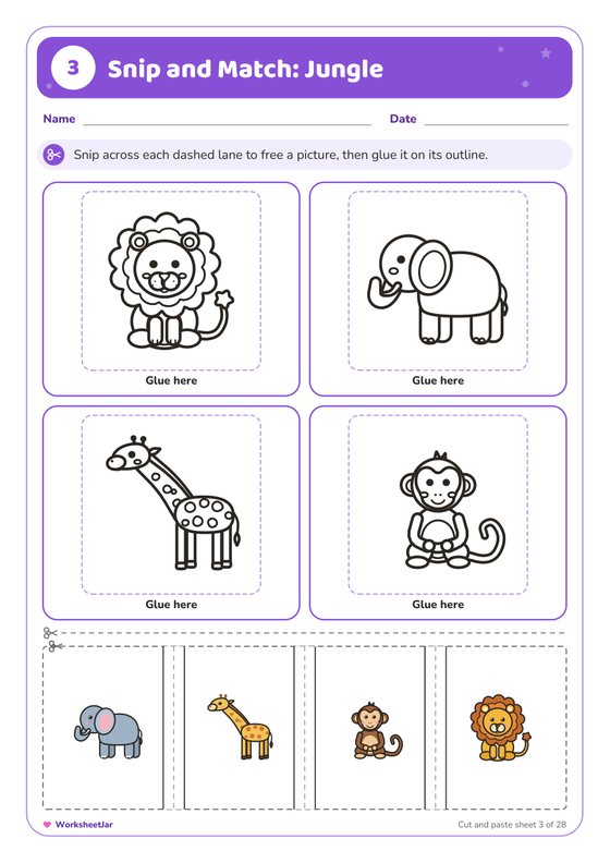Cut and Paste Worksheets Preschool - inside page 3