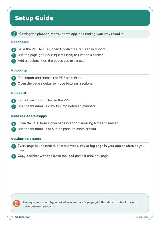 Digital Planner Bundle for iPad - inside page 2