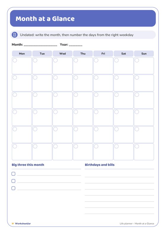 Digital Planner Bundle for iPad - inside page 3