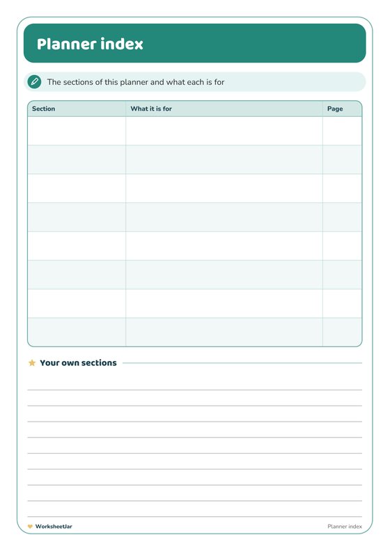 Digital Planner for GoodNotes - inside page 1