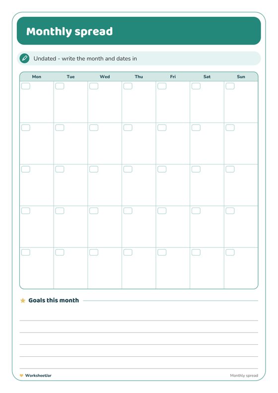 Digital Planner for GoodNotes - inside page 2