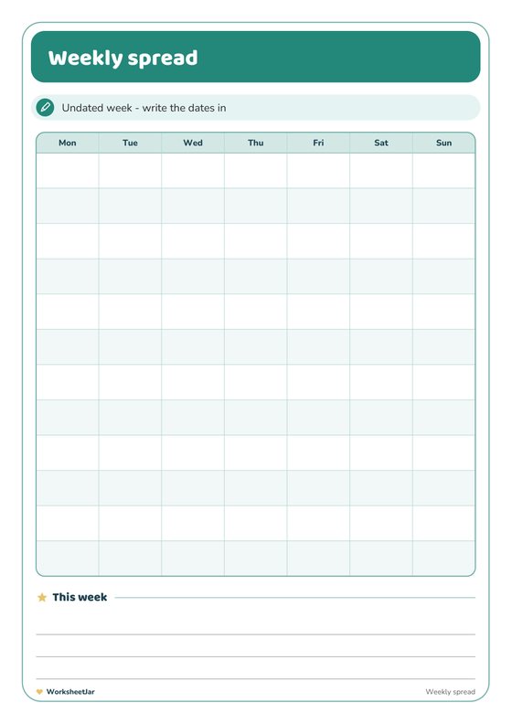 Digital Planner for GoodNotes - inside page 3