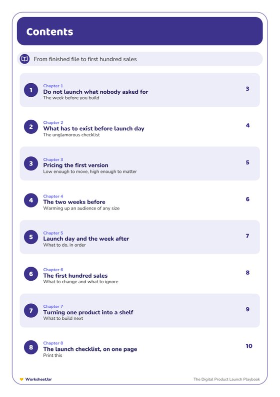 Digital Product Launch Playbook - inside page 1