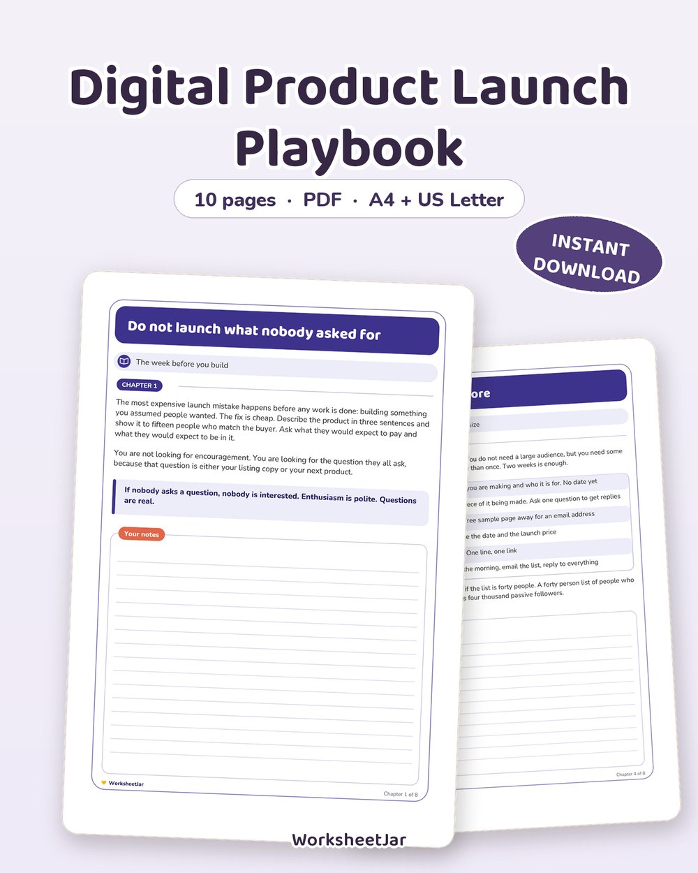 Digital Product Launch Playbook | 10 Page Ebook - printable ebooks, courses & prompt packs PDF, page preview