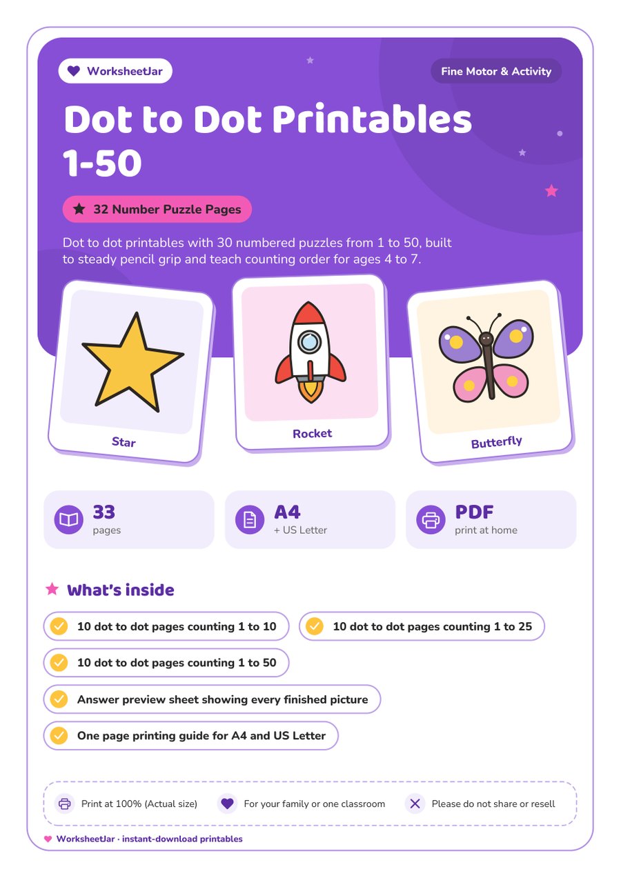 Dot to Dot Printables 1-50 - cover