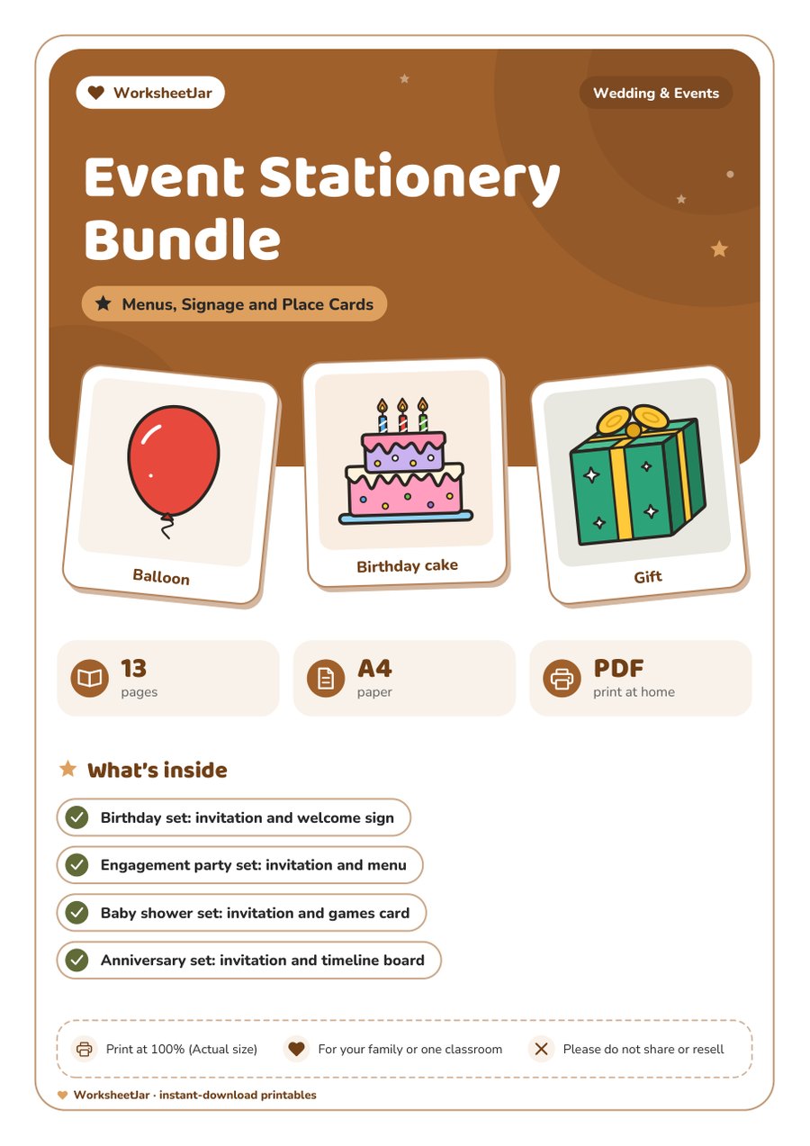 Event Stationery Bundle - cover