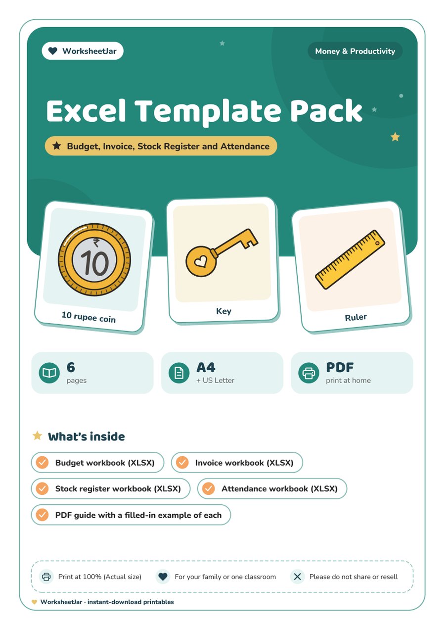 Excel Template Pack - cover