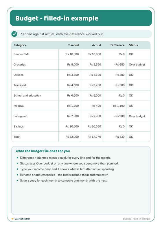 Excel Template Pack - inside page 2