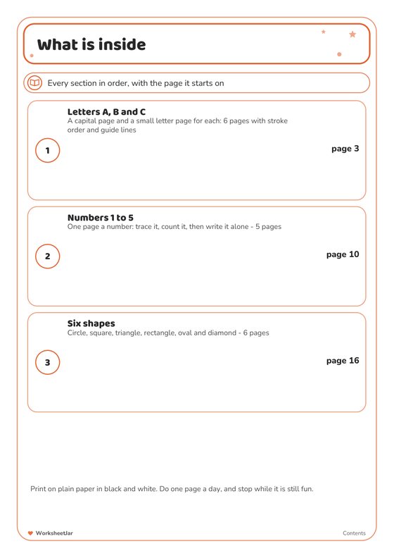 First Steps Starter Pack - inside page 1