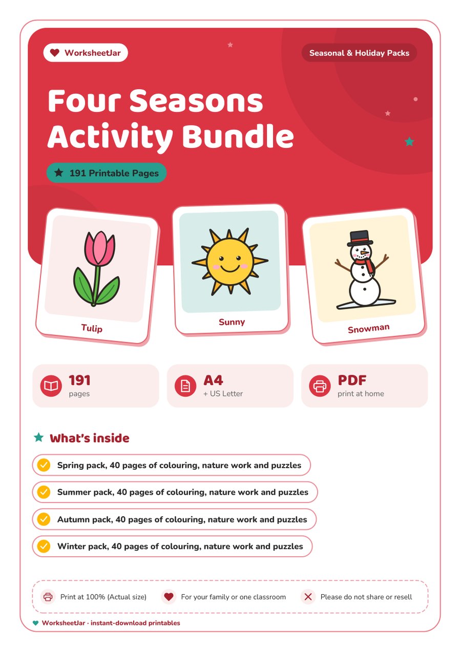 Four Seasons Activity Bundle - cover