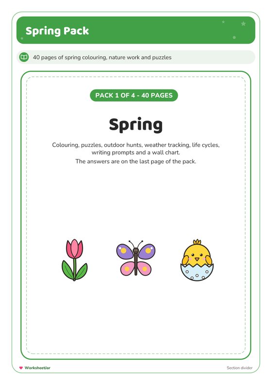 Four Seasons Activity Bundle - inside page 2