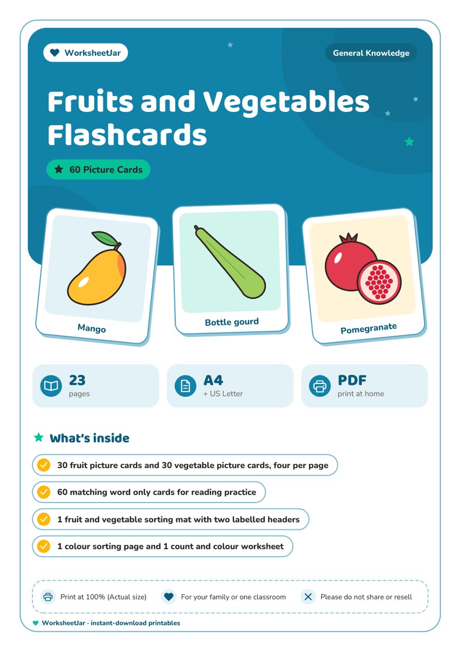 Fruits and Vegetables Flashcards - cover