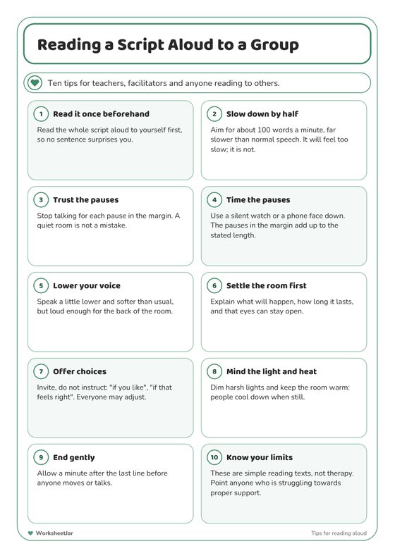 Guided Meditation Scripts Printable - inside page 2