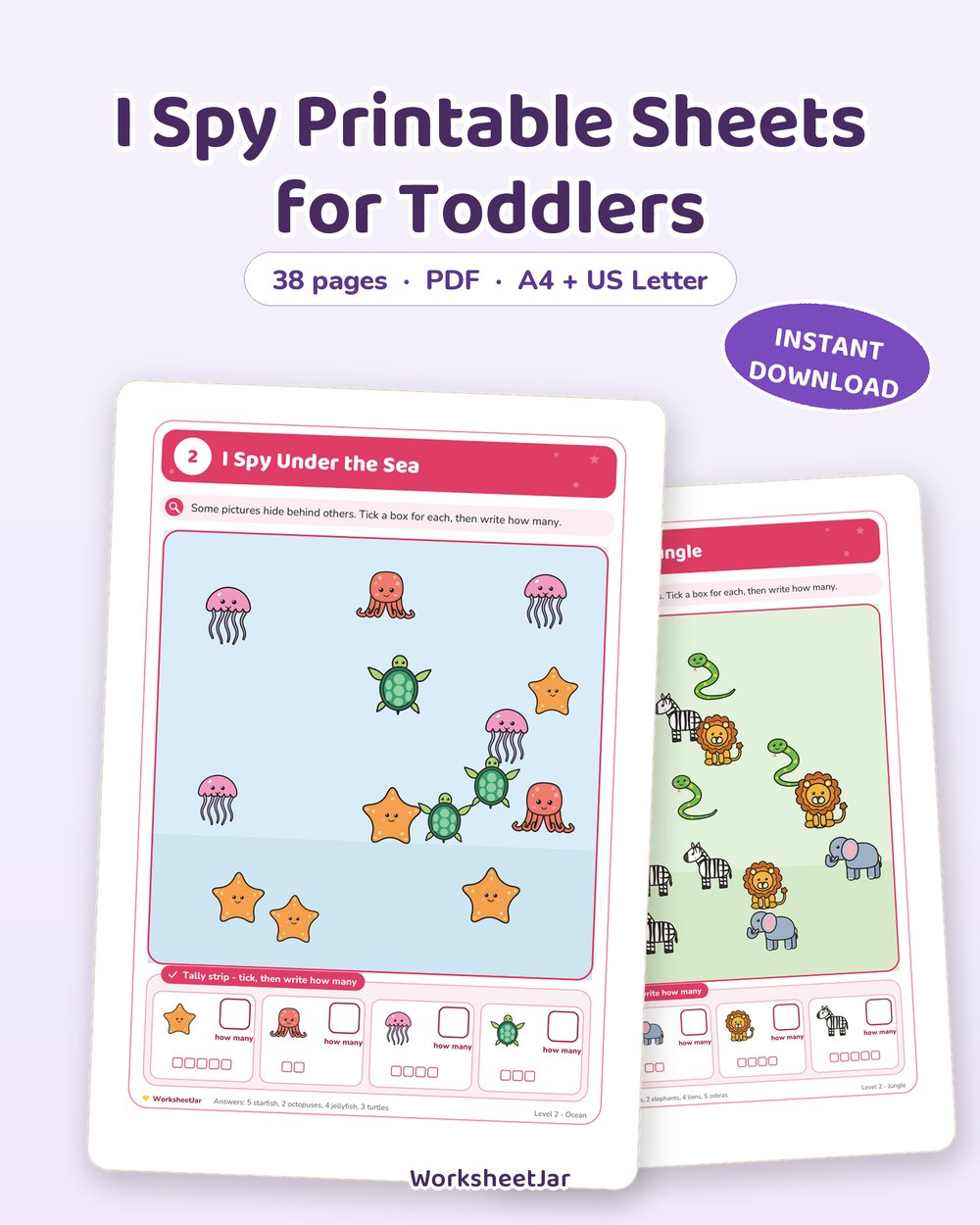 I Spy Printable Sheets for Toddlers | 30 Search Pages - printable toddler & busy binders PDF, page preview