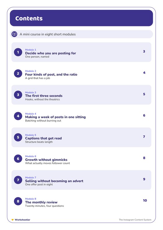 The Instagram Content System - inside page 1