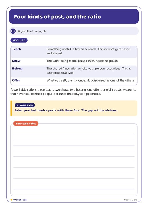 The Instagram Content System - inside page 3