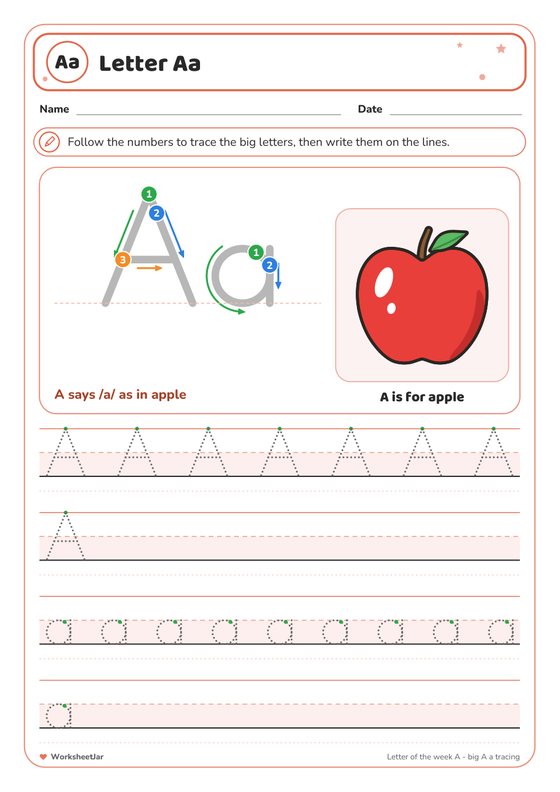 Letter of the Week: A - inside page 1