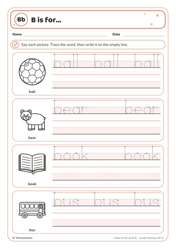 Letter of the Week: B - inside page 2