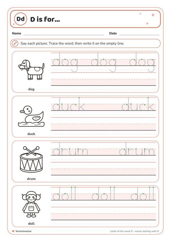 Letter of the Week: D - inside page 2