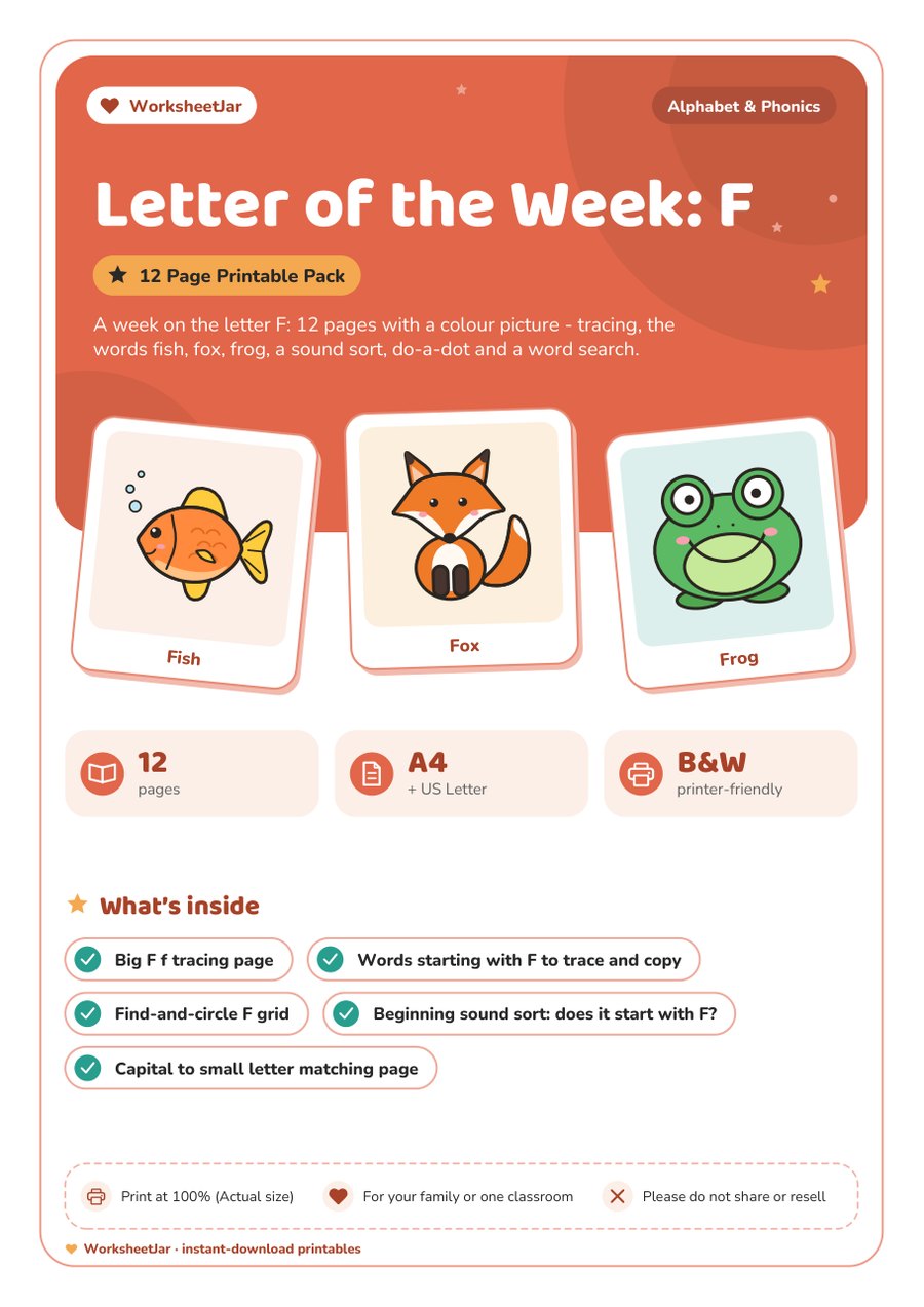 Letter of the Week: F - cover