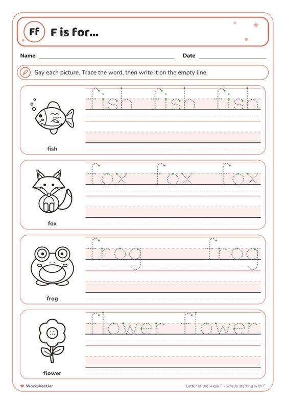 Letter of the Week: F - inside page 2
