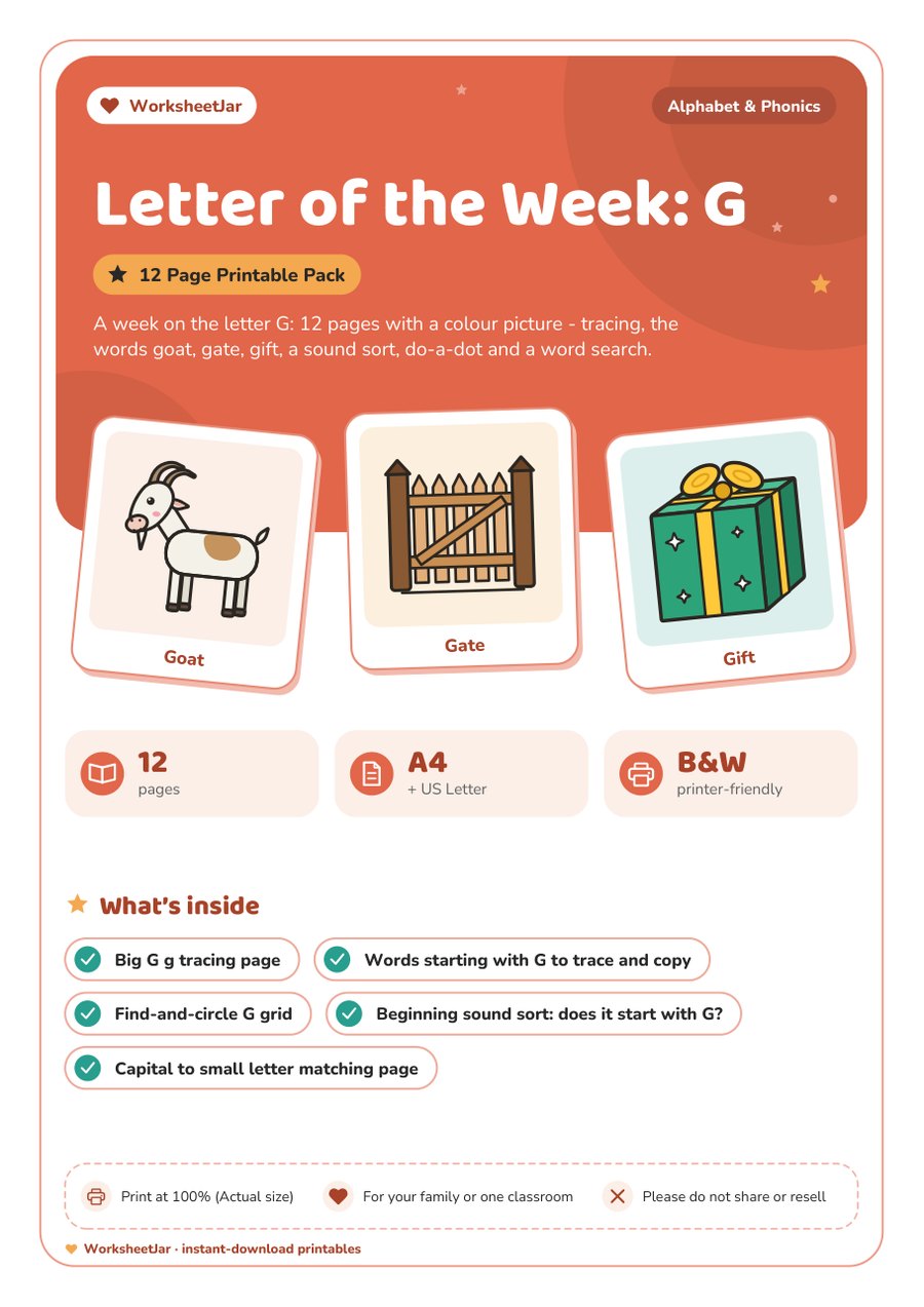 Letter of the Week: G - cover