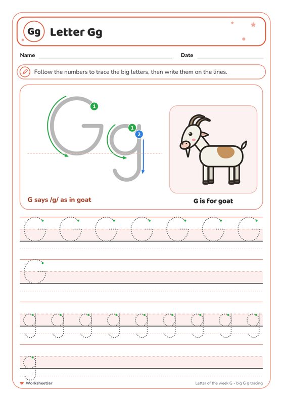 Letter of the Week: G - inside page 1