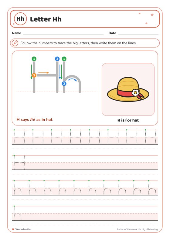 Letter of the Week: H - inside page 1