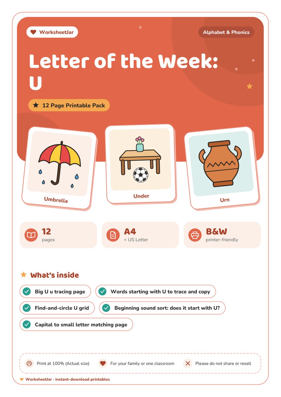 Letter of the Week: U - cover