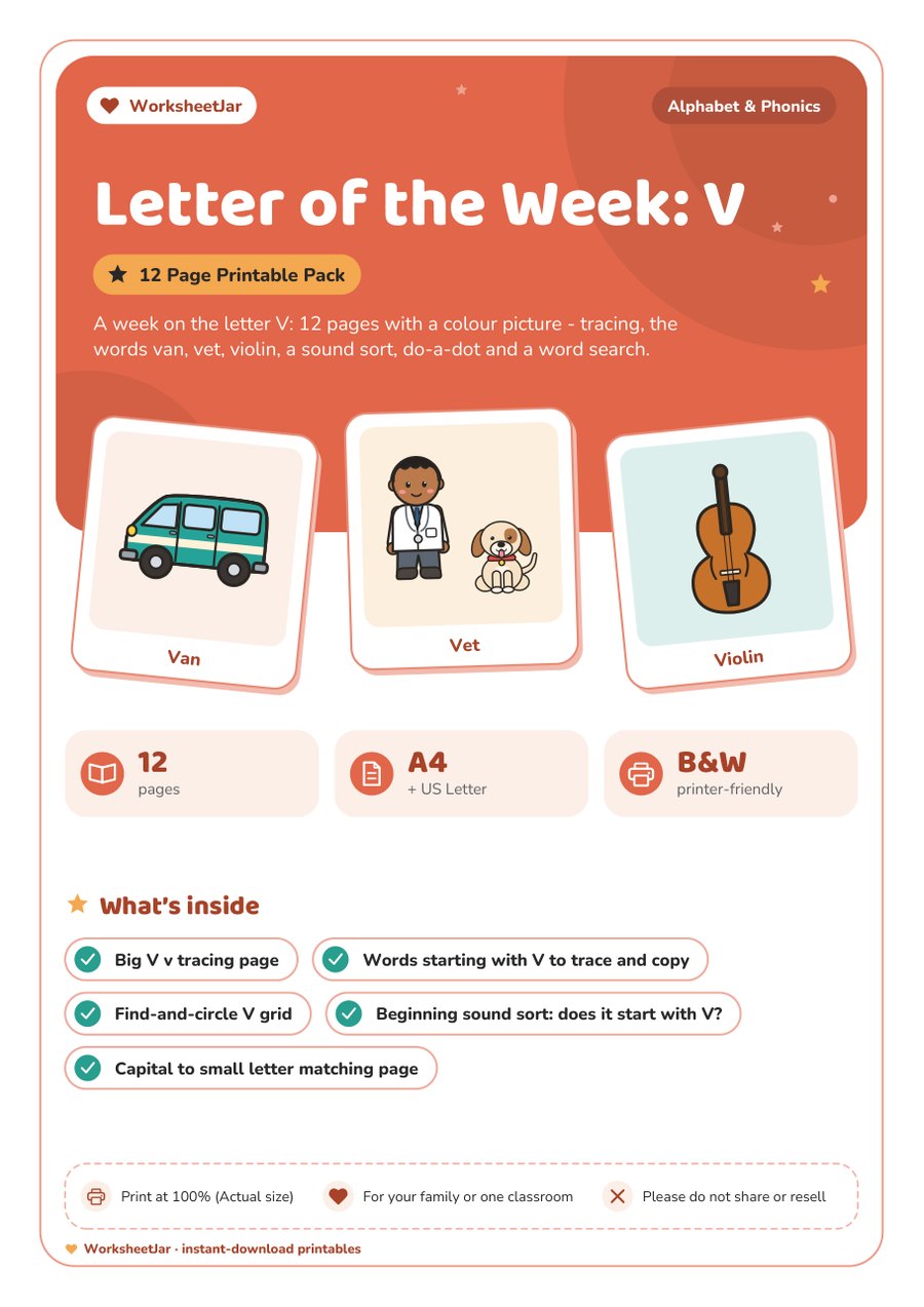 Letter of the Week: V - cover