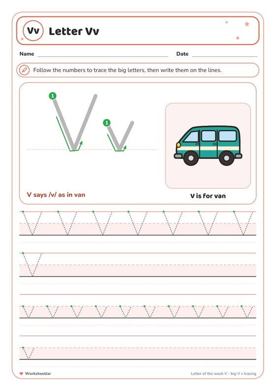 Letter of the Week: V - inside page 1
