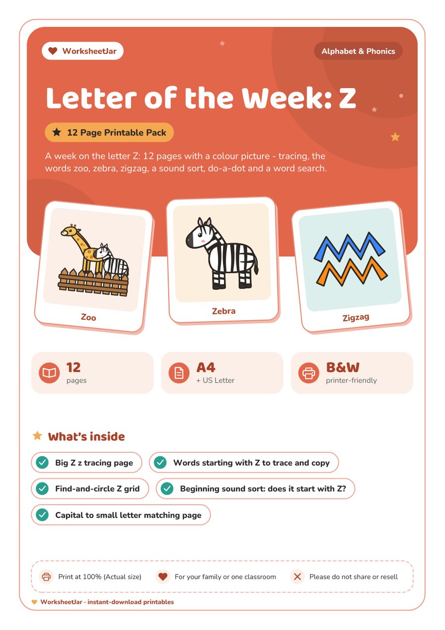 Letter of the Week: Z - cover
