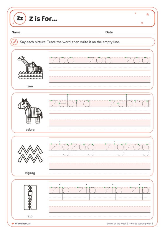 Letter of the Week: Z - inside page 2