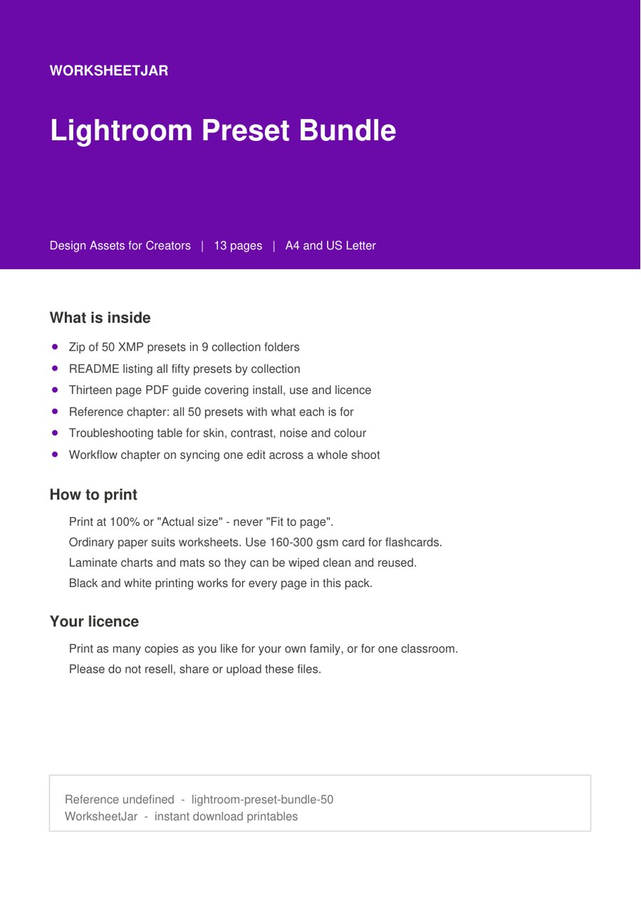 Lightroom Preset Bundle - cover